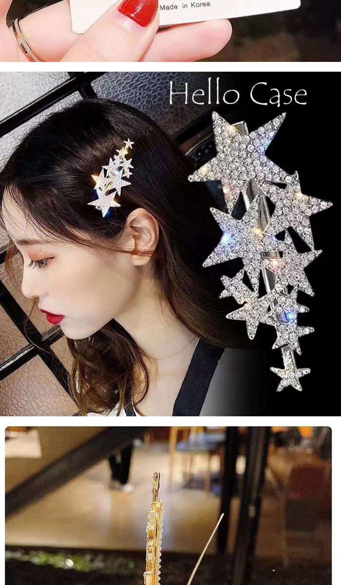 キラキラ輝くヘアクリップ
