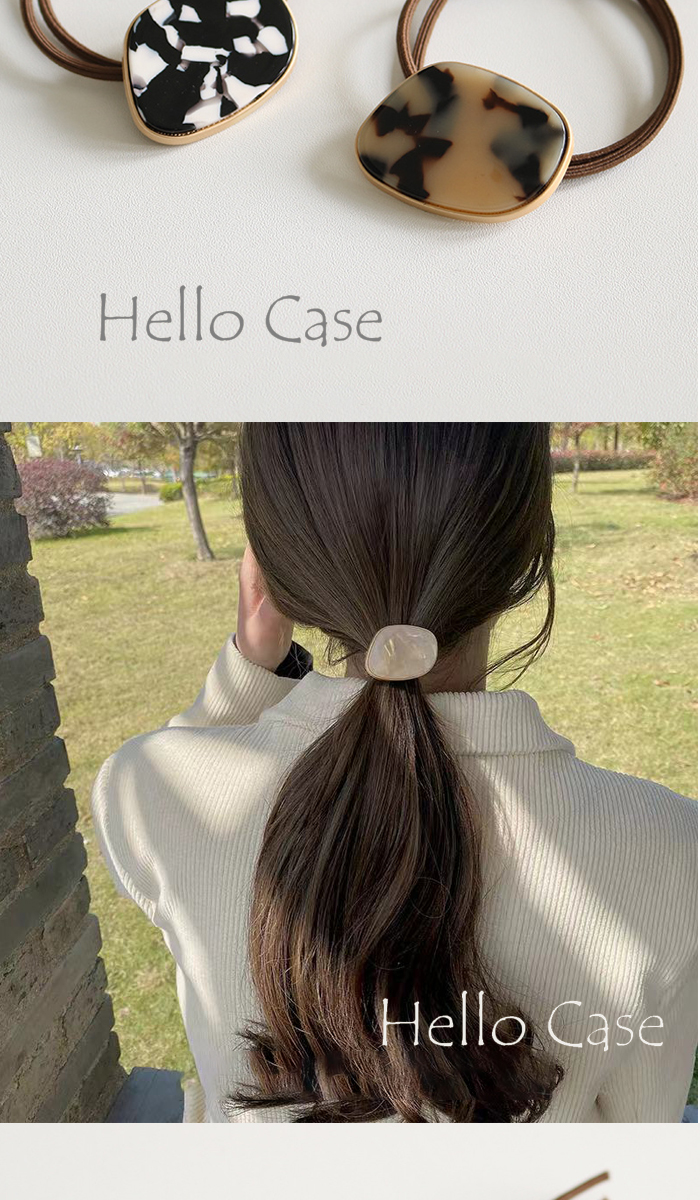 女性に人気なヘアアクセサリーマーブル模様のヘアゴム