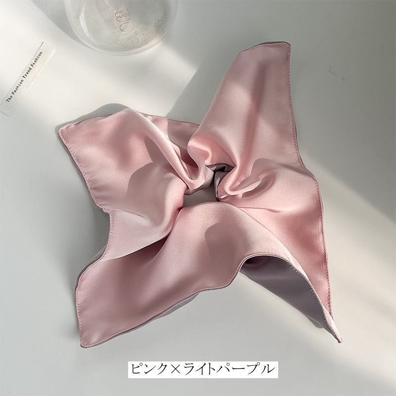 両面シュシュヘアゴム