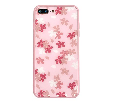 iPhone 8 Plus ケース iPhone 7 Plus 花柄 桜 スマホケース ガラスケース iPhone Xs アイフォン 8 プラス ハードケース さくら お花見 背面保護カバー｜smartec｜03