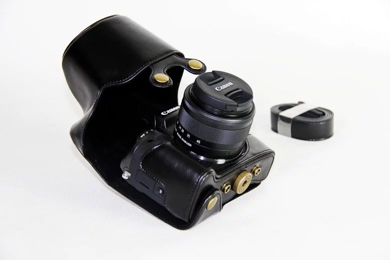 CANON EOS M5 ケース EOSM5 カメラケース カバー カメラーカバー バック カメラバック レザーケース デジカメ キャノン 一眼レフ  三脚使用可能 ネジ穴装備 スト