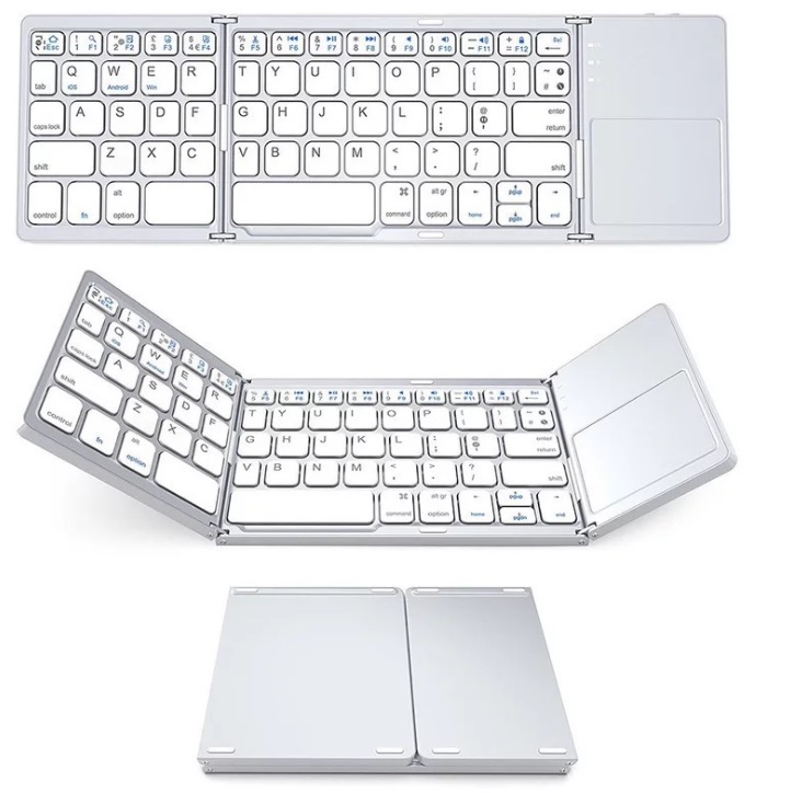 Bluetooth キーボード 折りたたみ式 コンパクト タッチパット