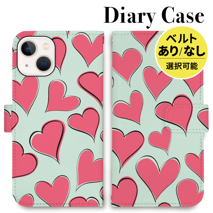 iphoneケース 手帳型 iPhone15 iphone13 ケース iphone14 se スマホショルダー ピンク ハードー｜smartphonecase-y