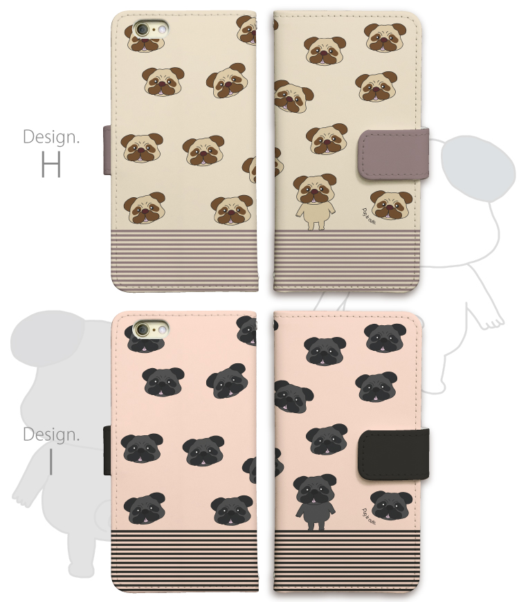 iphone17 ケース 手帳型 iphone16 スマホケース iphone16e iphone17air ケース iphone15 iphone14 手帳型ケース iphoneSE パグ キャラクター | iPhone | 06
