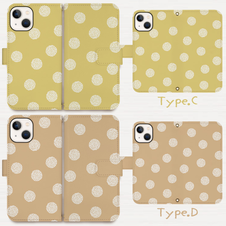 iphone16e ケース 手帳型 iphone15 スマホケース iphone16 iphone16pro ケース iphone14 iphone13 手帳型ケース iphoneSE 水玉 ドット 北欧風 ピンク | iPhone | 03