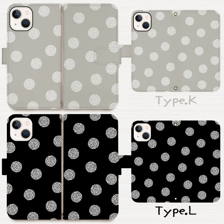 iphone16e ケース 手帳型 iphone15 スマホケース iphone16 iphone16pro ケース iphone14 iphone13 手帳型ケース iphoneSE 水玉 ドット 北欧風 ピンク | iPhone | 07