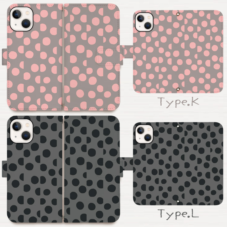 iphone16e ケース 手帳型 iphone15 スマホケース iphone16 iphone16pro ケース iphone14 iphone13 手帳型ケース iphoneSE 水玉 ドット 北欧風 ピンク | iPhone | 07