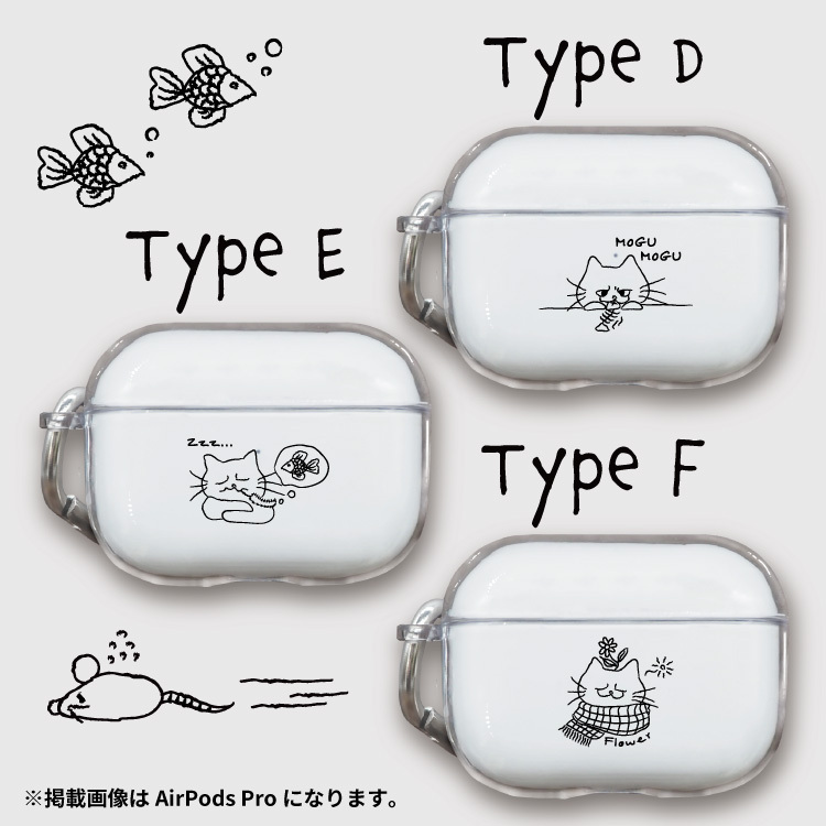 AirPodsケース AirPodsPro AirPods3 エアーポッズ 韓国 イヤホン ネコ イラスト 可愛い ネコ｜smartphonecase-y｜04