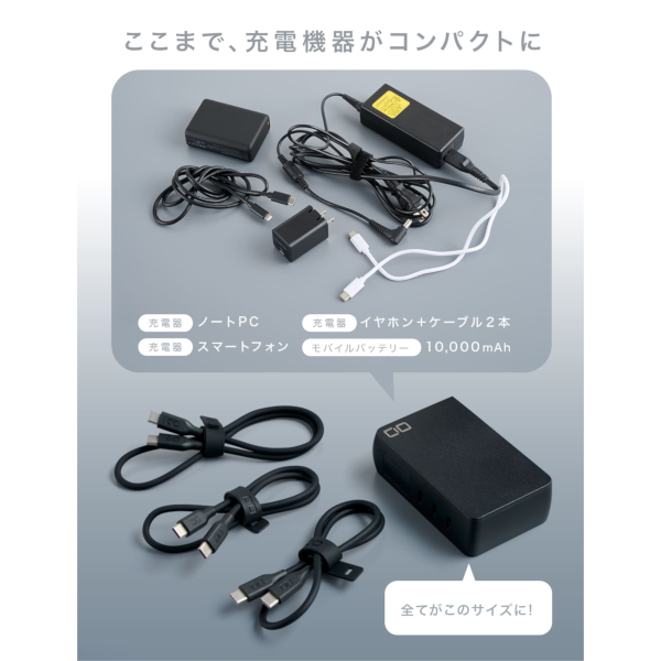 CIO SMARTCOBY Pro PLUG2 67W3C モバイルバッテリー コンセント