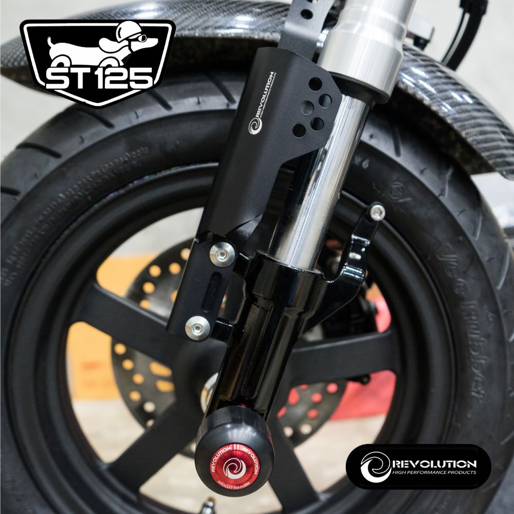 ホンダ モンキー125 ダックス ST125 フロントフォークカバー/Revolution Front Fork Cover Guards For  HONDA MONKEY125 ST125 JB02 JB03 JB04