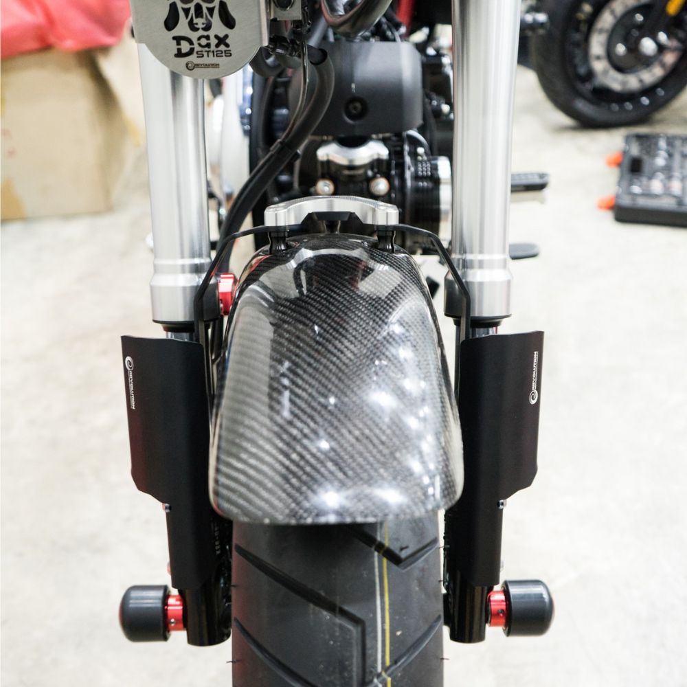 ホンダ モンキー125 ダックス ST125 フロントフォークカバー/Revolution Front Fork Cover Guards For  HONDA MONKEY125 ST125 JB02 JB03 JB04