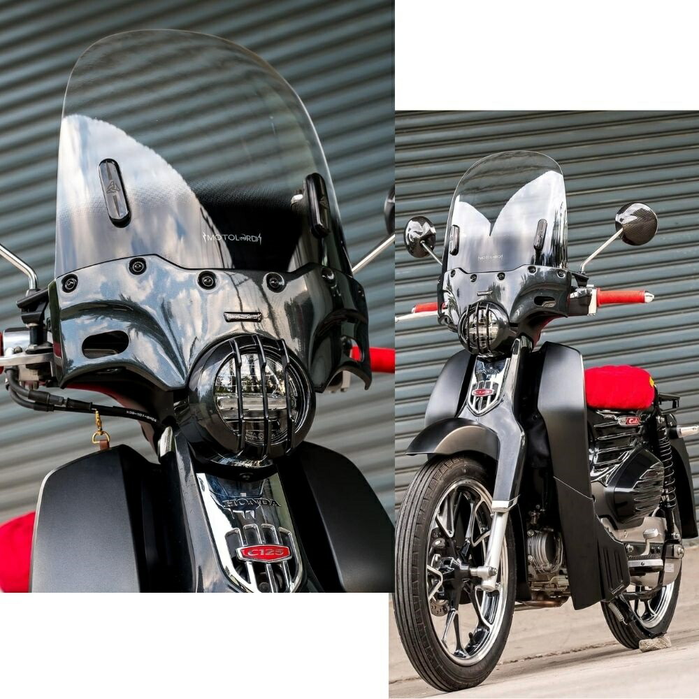 ホンダ スーパーカブC125用 クリアウィンドスクリーン ビッグ