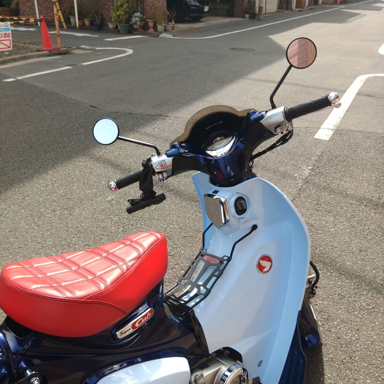 ホンダスーパーカブC125 ハンターカブCT125共通ミラー ブラック CA26/K