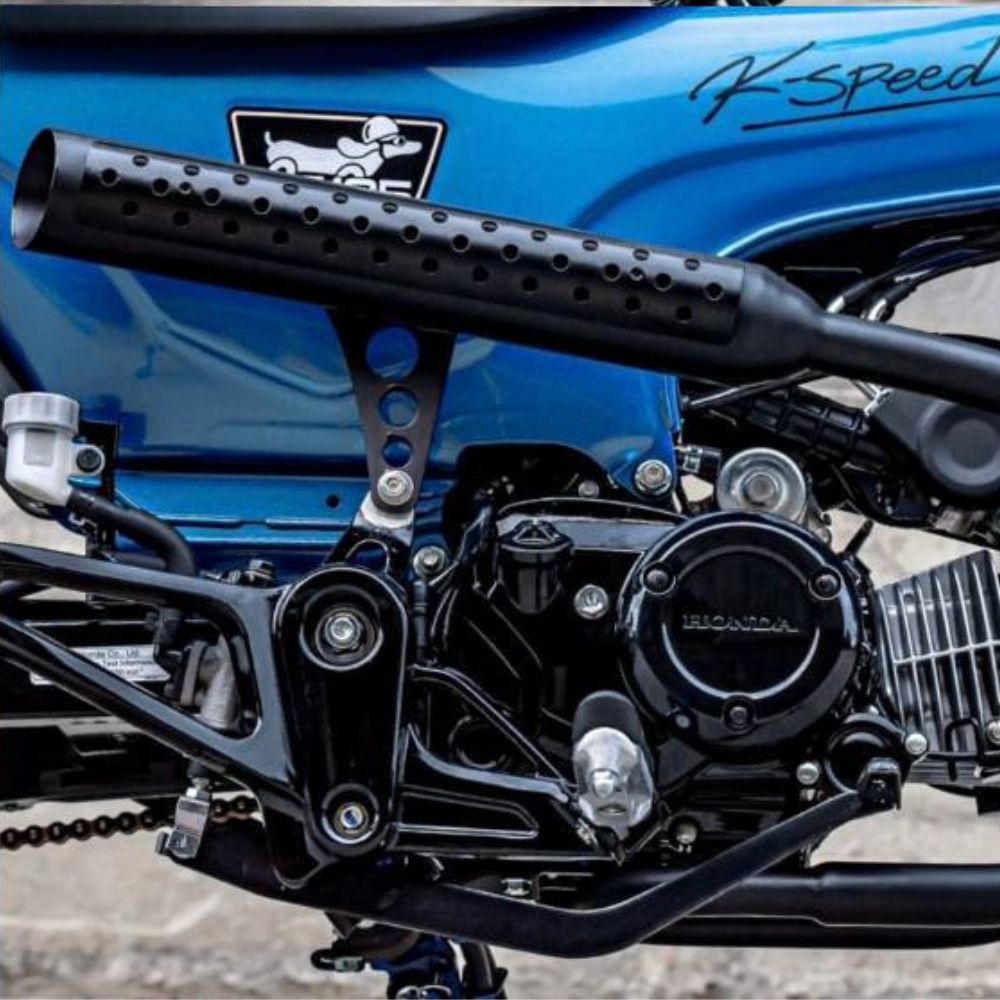 blue fox design muffler／チャコール黒／GAKE 日本製 楽天市場】ホンダ ダックス125用マフラー ブラック DX064 /Full