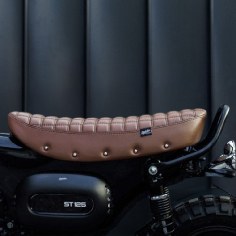 Diabolus バイクシート ブラウン ホンダ ダックス125用交換シングルシート DX069 Diabolus by K