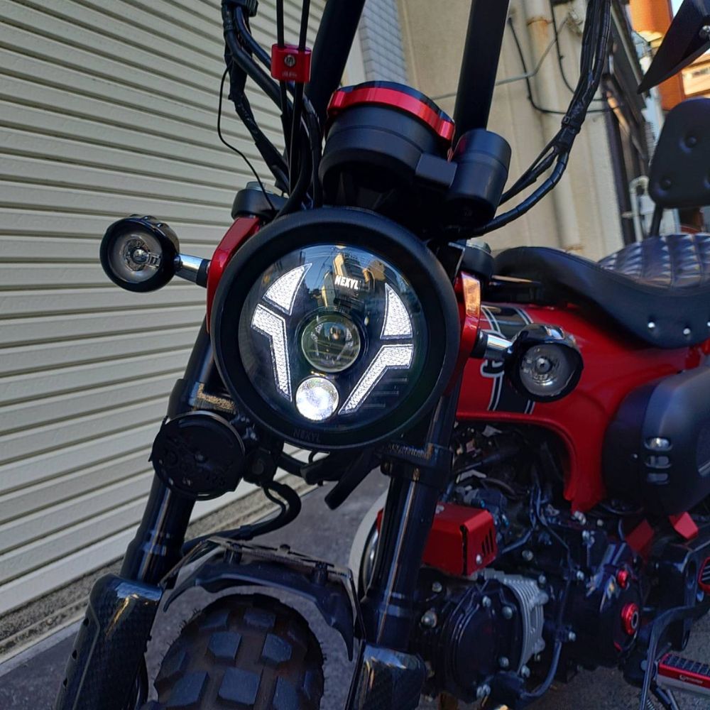HONDA DAX125 用 ウインカー内蔵 LEDヘッドライト デイライト搭載 ロー