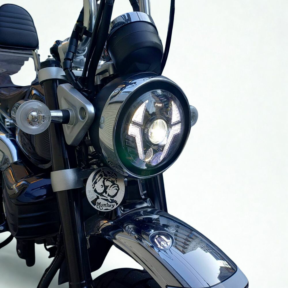 モンキー HONDA Monkey125 用 ウインカー内蔵 LEDヘッドライト デイ