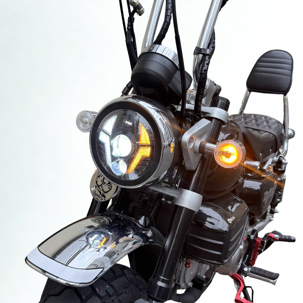 モンキー HONDA Monkey125 用 ウインカー内蔵 LEDヘッドライト デイ