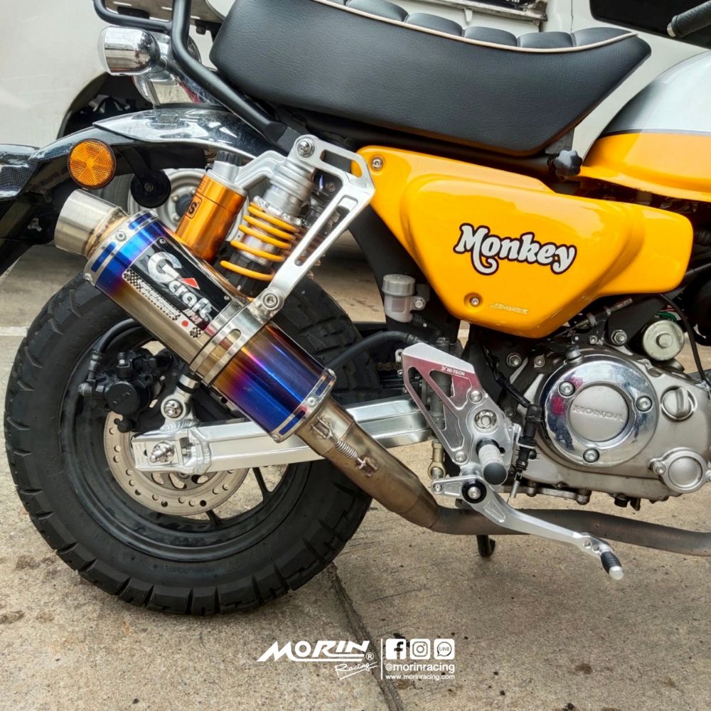 ホンダ 5速モンキー125用高剛性アルミ製スイングアーム MORIN RACING
