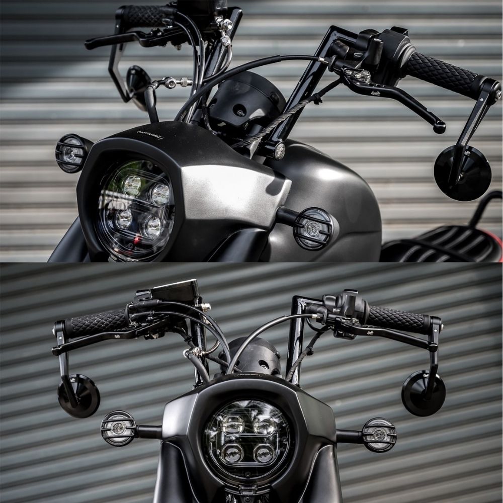 ホンダ レブル250/500 8インチハンドルバー ロボットハンドル V3 Honda Rebel CMX 300 500 Motolordd  Custom Chumps Handlebar 8