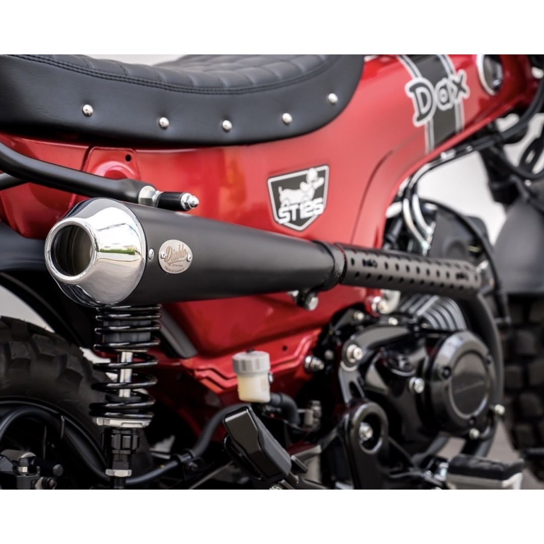 ホンダ ダックス ST125用マフラー オールブラック DX008 Diablo