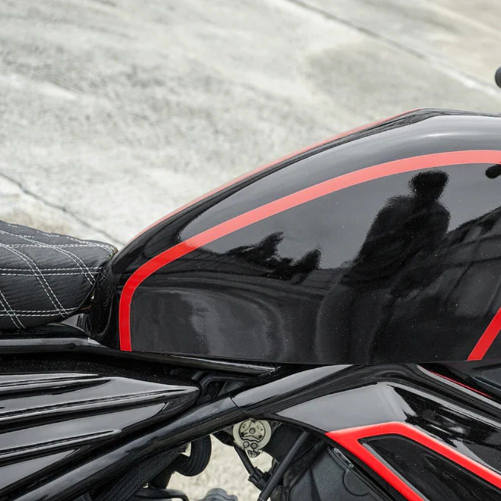 レブル MAXNUS レブル250/500用カスタムタンクカバー ブラック×レッド