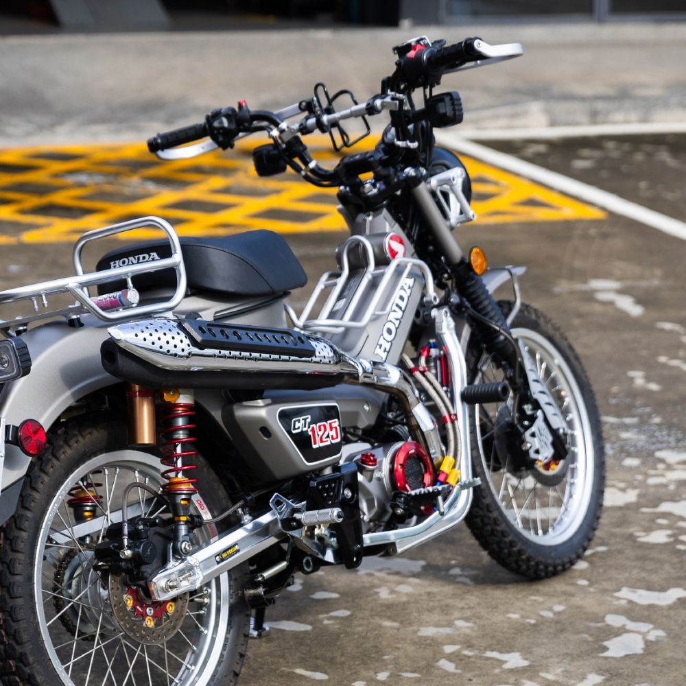 アトテツセキサイ　24センチ　キャリア　CT125 　ハンターカブ CT125】ハンターカブに「アトテツセキサイ」製リヤ延長キャリア
