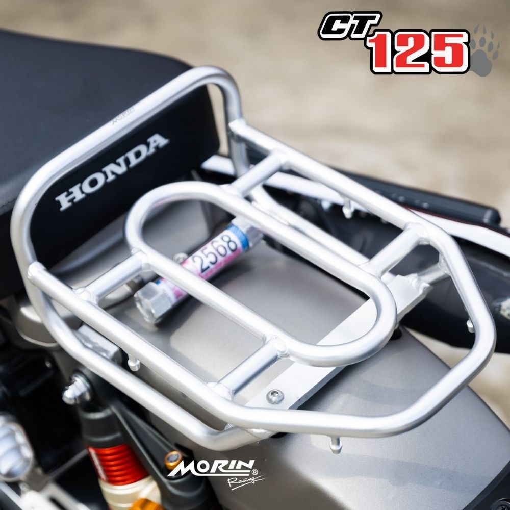 フルーリアトライアルキット、他もろもろ ホンダ ハンターカブ CT125用アルミ製超軽量リアキャリア [マット