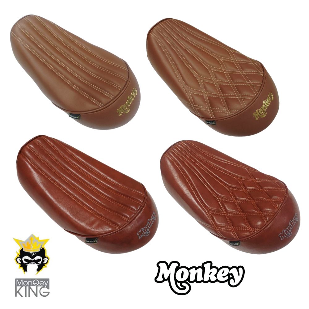 【当時物・美品】HONDA・12vモンキーシート・ダークブラウン MonQeyKing モンキー125 シート カスタムシート ブラウン タックロール