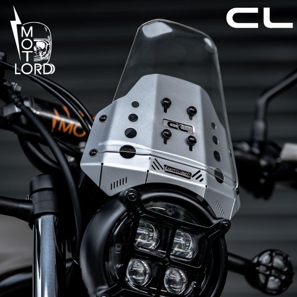 レブル モトロード ホンダCL250/500用メーターバイザシールド[シルバー