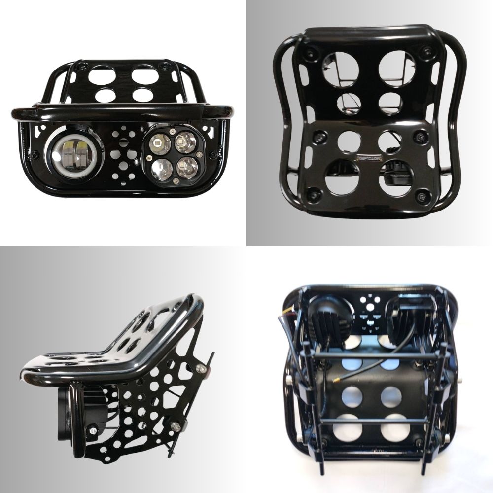 PS250用ヘッドライトステー（角目）＋フロントキャリアセット