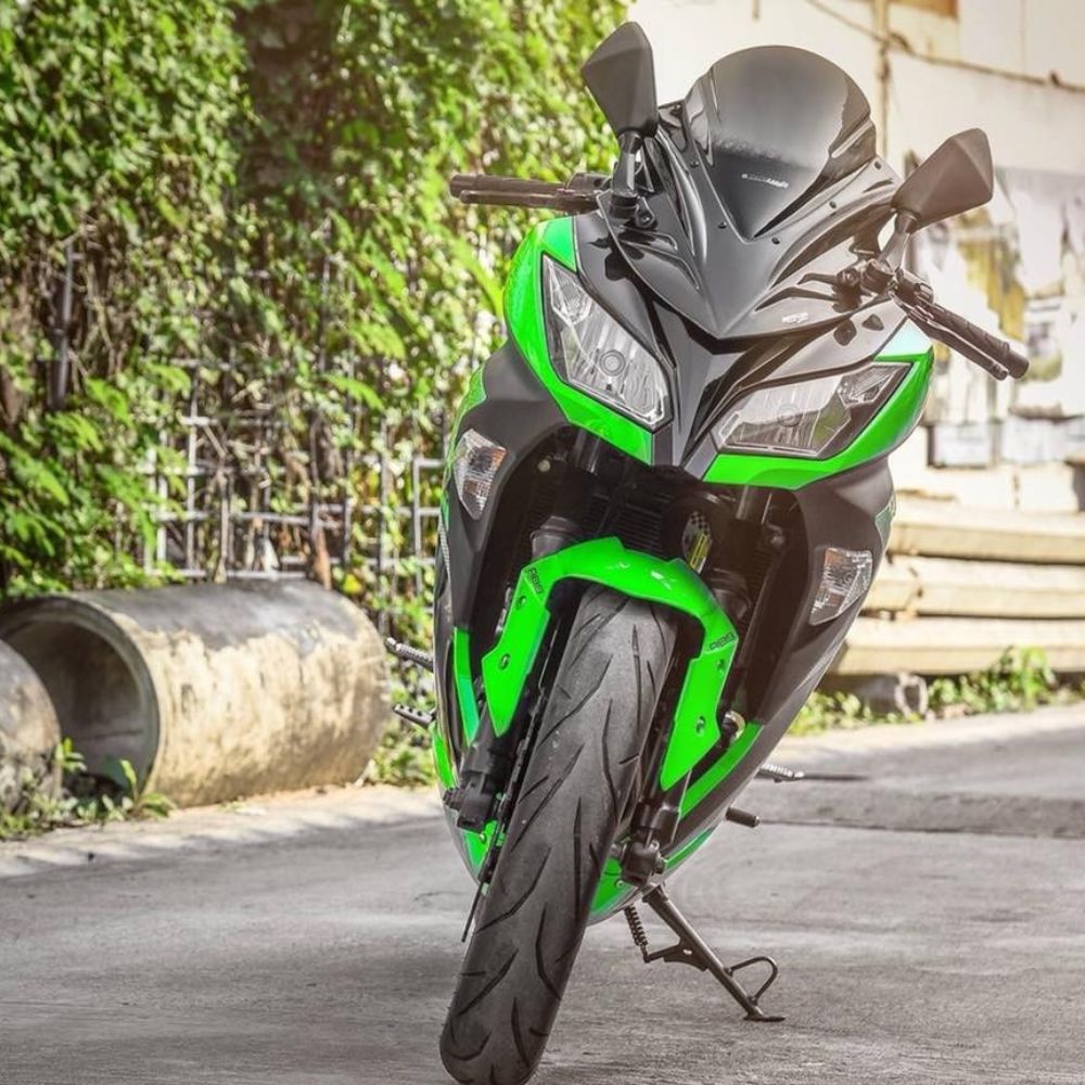 新品タグ付き　¥9.8万　シクラス　イタリア製生地　ボンディングジャケット　緑 忘れるな 250スポーツの祖の完成度 Kawasaki Ninja250 KRT