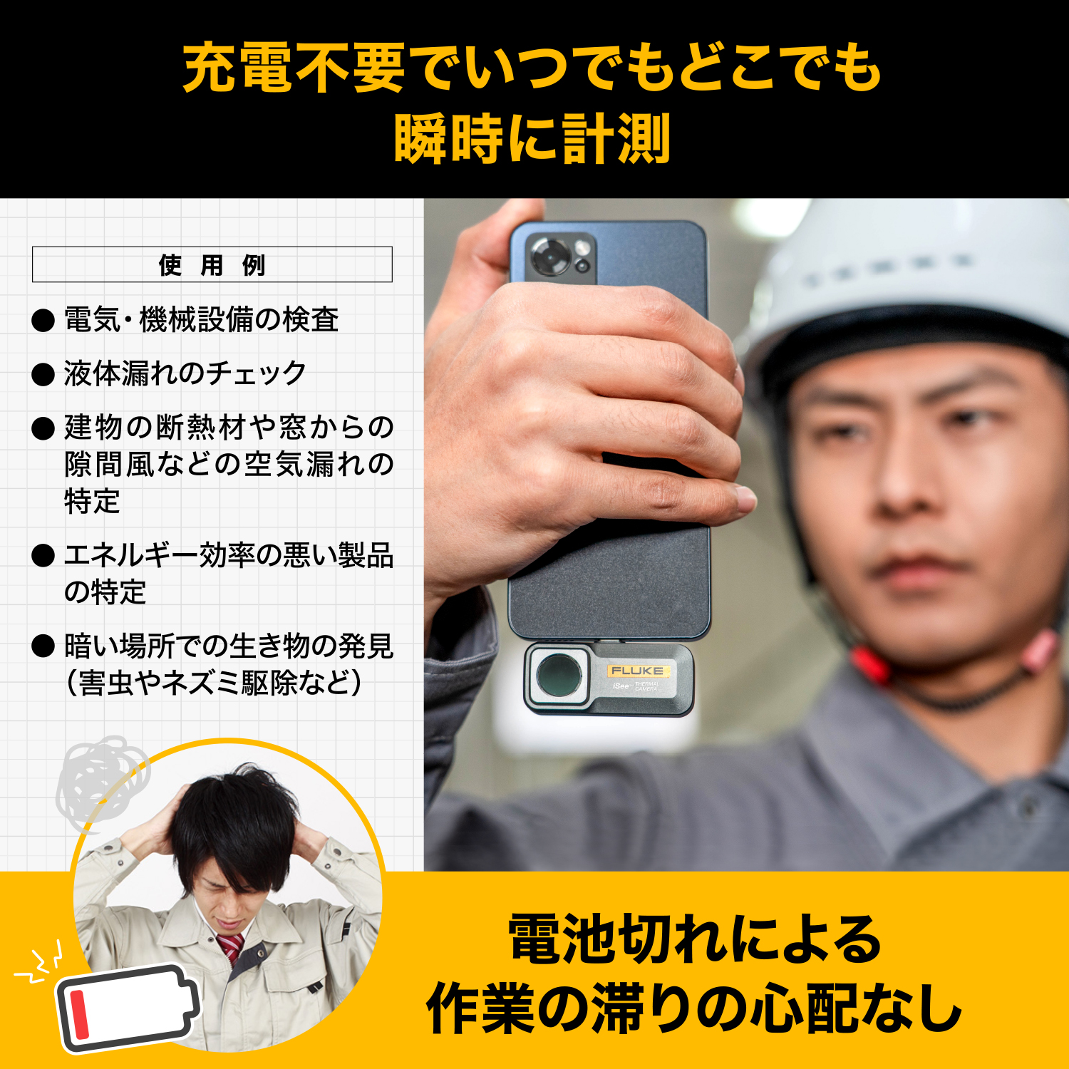 ★在庫あり★FLUKE(フルーク) TC01A iSee モバイル・サーマル・カメラ (USB TYPE-C)【国内正規品】の画像