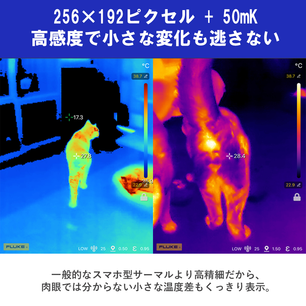 ペット用 温度計 体温計 モバイル赤外線サーマルカメラ  TC01A / TC01Bの画像