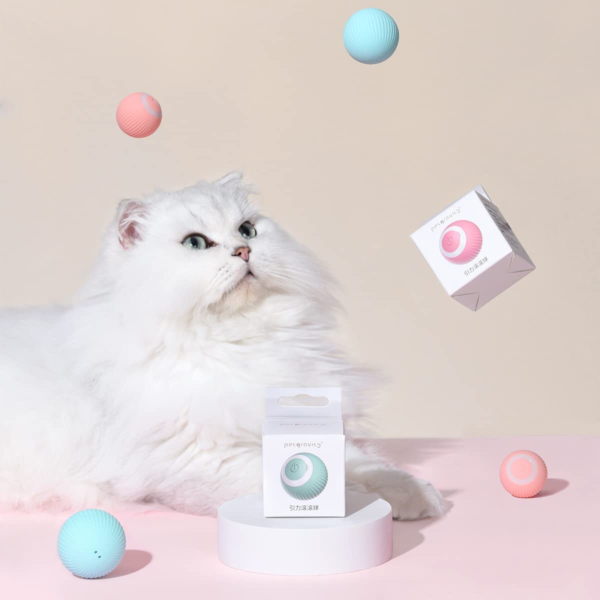 猫おもちゃ 電動 自動走行ボール 光るボール 360度自動回転 LEDライト付き 発光回転ボール USB充電式 お留守番 ストレス解消 運動不足解消  :smicw010:Smi Store 通販 