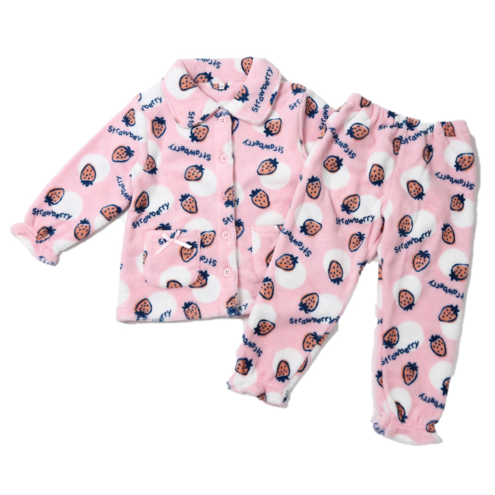 腹巻付きパジャマ 女の子 95 腹巻 ピンク 星 もこもこパジャマ 100 90