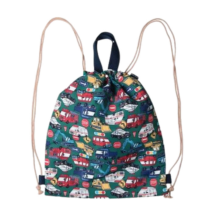 Kids Foret（キッズフォーレ） ナップサック ナップザック 恐竜 働く車