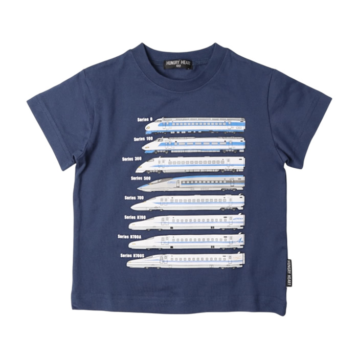 hungry heart（ハングリーハート） JR歴代新幹線電車プリント半袖T