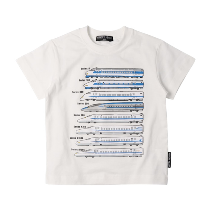 hungry heart（ハングリーハート） JR歴代新幹線電車プリント半袖T