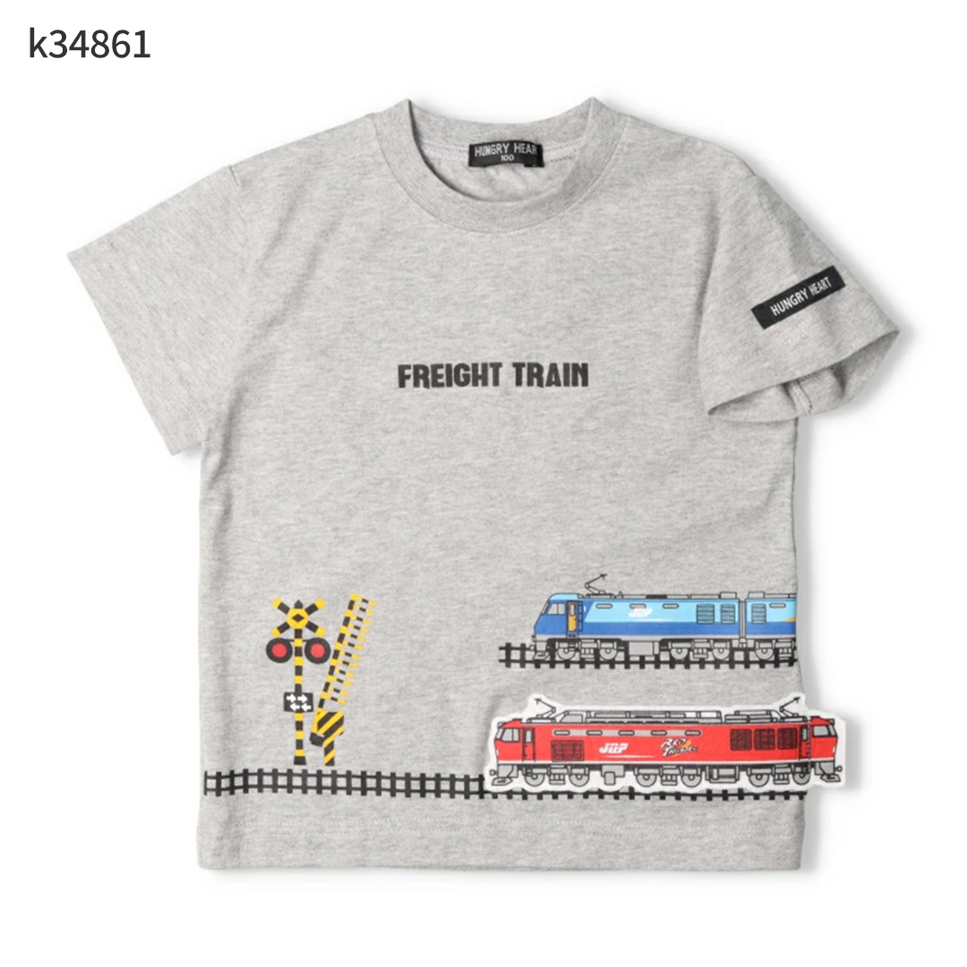 hungry heart（ハングリーハート） JR貨物電車アップリケ半袖Tシャツ 