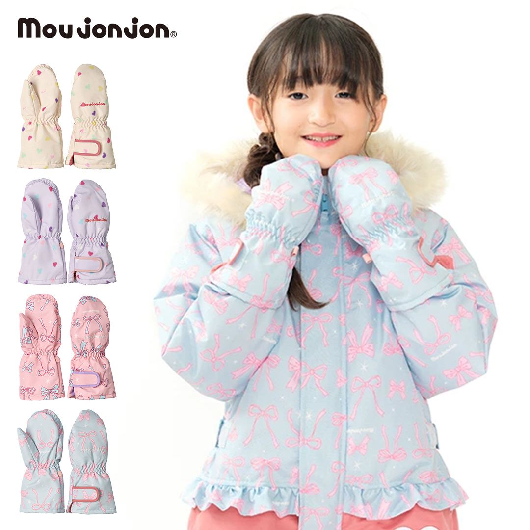 moujonjon（ムージョンジョン） ハート・リボン総柄スノーグローブ