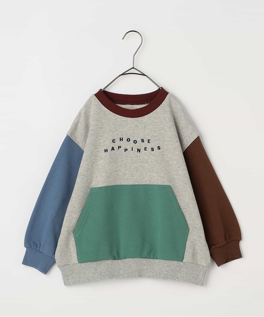 p.premier ロゴ刺繍ポケットトレーナー 長袖 キッズ スウェット トップス 裏毛素材 こども 女の子 男の子 カジュアル 通園 通学 | p.premier | 02