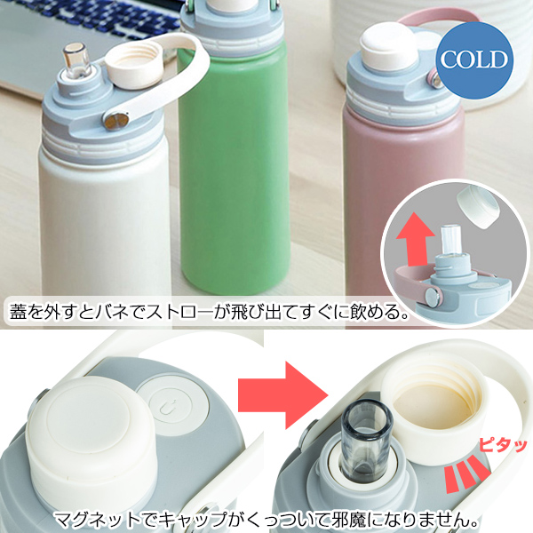 マグリッドストローボトル 700ml / 水筒 ストロー付き ボトル 保冷
