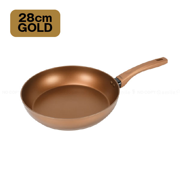 VISIONS GOLD Coating IH対応フライパン 28cm / フライパン 硬質セラミック IH対応 直火対応 オール熱源対応 高耐久 ソフトハンドル おしゃれ | パール金属 | 02