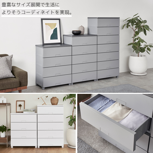 Fits フィッツ 6段 プラスチックチェスト 衣装ケース （女性オーナー）F Fits フィッツチェスト フルフラット 6505 / フィッツ チェスト タンス