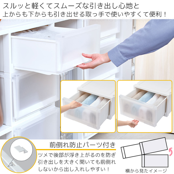 衣類ケース５個まとめて Amazon｜5個セット 収納ケース 収納ボックス Mサイズ クローゼット用