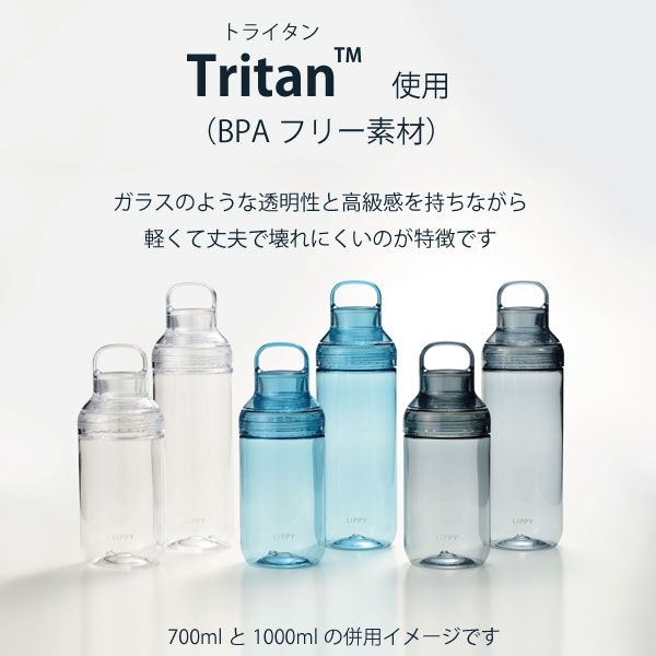 OSK（オーエスケー） LIPPY ウォーターボトル 1000ml / 洗いやすい