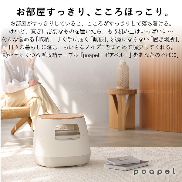 RISU（リス） poapel 天板付き動かせるくつろぎ収納 ローテーブル