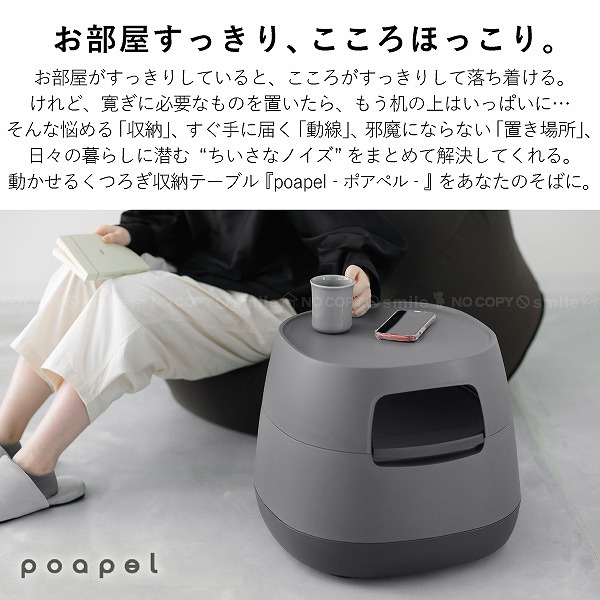 RISU（リス） poapel 動かせるくつろぎ収納 ローテーブル 「送料無料