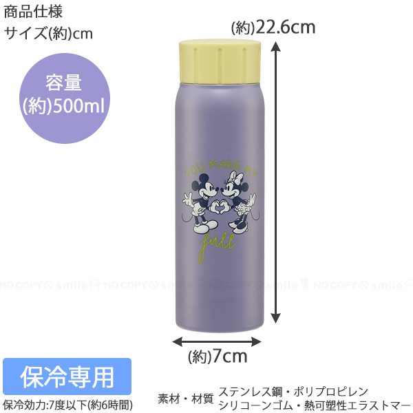 スケーター 炭酸飲料対応真空ステンレスボトル 500ml「送料無料